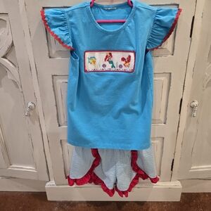 Three Sisters Smocked Ariel Set 6X